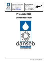 Preisliste 2008 Luftentfeuchter - Luftentfeuchter von DANSEB