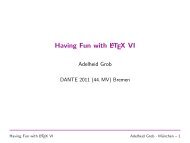 Having Fun with LATEX VI