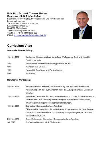 PD Dr. Thomas Messer - Danuvius Klinik