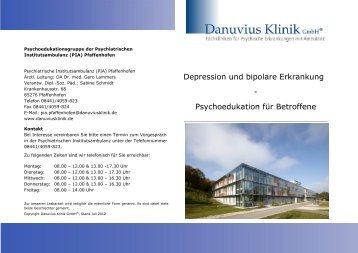 Psychoedukationsgruppe - Danuvius Klinik