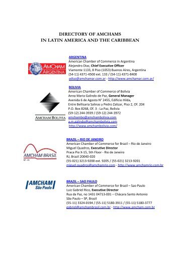 directorio de AACCLA - amcham ecuador guayaquil