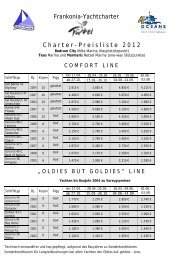 Frankonia-Yachtcharter Charter-Preisliste 2012 - 4-Oceans