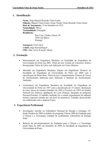 Curriculum Vitae - LNEG