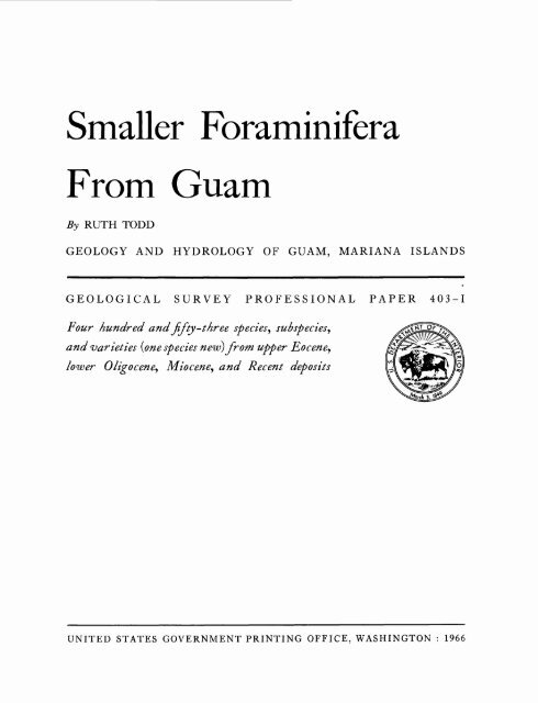 Smaller Foraminifera From Guam - USGS