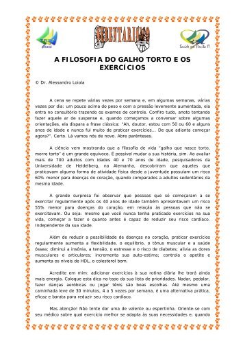 A FILOSOFIA DO GALHO TORTO E OS EXERCÍCIOS