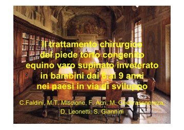 Il trattamento chirurgico del piede torto congenito equino varo ...