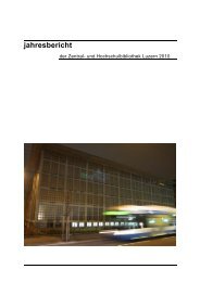 Jahresbericht ZHB 2010 - Zentral