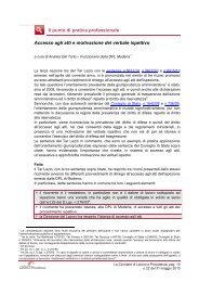 Accesso agli atti e motivazione del verbale ispettivo - Del Torto