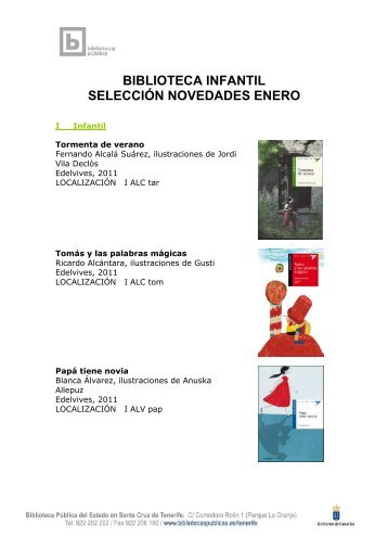 biblioteca infantil selección novedades enero