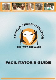 African transformation : The way forward : Facilitator's guide