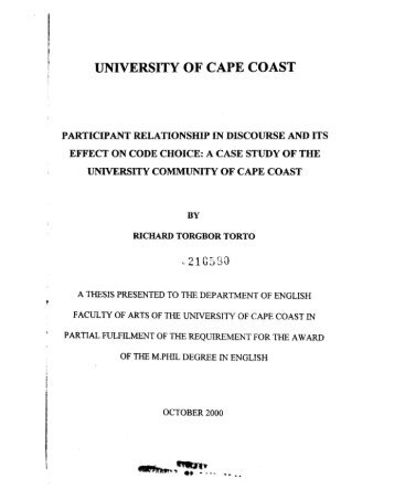 TORTO 2000.pdf - University of Cape Coast