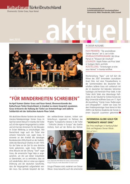 KF aktuell Juni 2010 (>>DE, pdf) - Kulturforum Türkei Deutschland