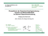 Perspektiven der Deponieschwachgasnutzung â Technik ... - IB GmbH