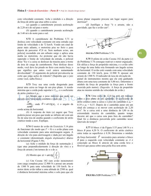 Física I – Lista de Exercícios – Parte B - Centro de Estudos Espaço