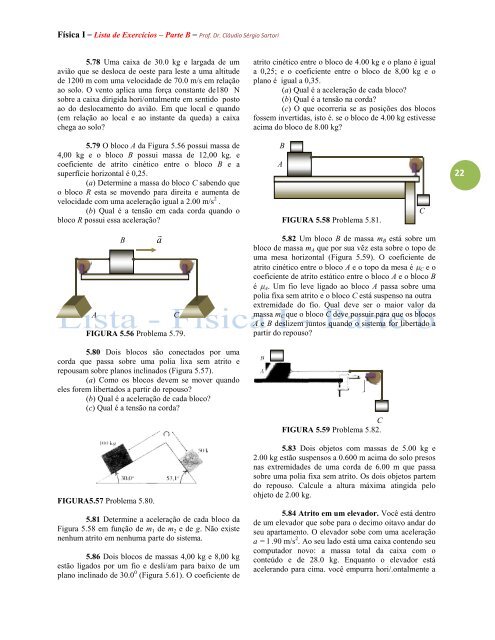 Física I – Lista de Exercícios – Parte B - Centro de Estudos Espaço