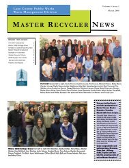 MASTER RECYCLER NEWS - Lane County, Oregon