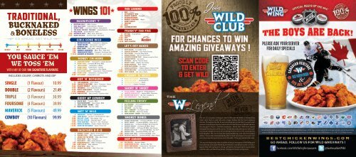 Download this Wild Wing Take Out Menu in PDF Format (click here)