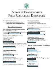 FILM RESOURCES DIRECTORY - Cleveland State University