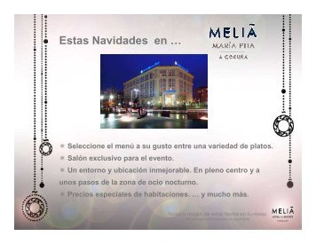 MENU EMPRESAS NAVIDAD 2011 MELIA MARIA PITA