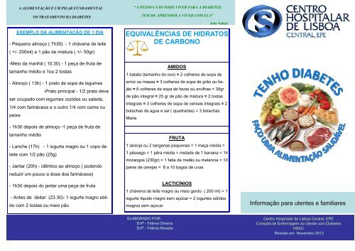 Alimentação saudável para diabéticos - Centro Hospitalar de Lisboa ...