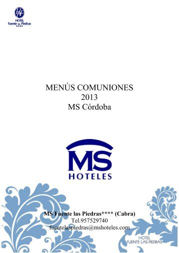MENÚS COMUNIONES 2013 MS Córdoba - Ms hoteles