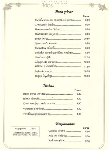 'Tostas - Restaurante Brios
