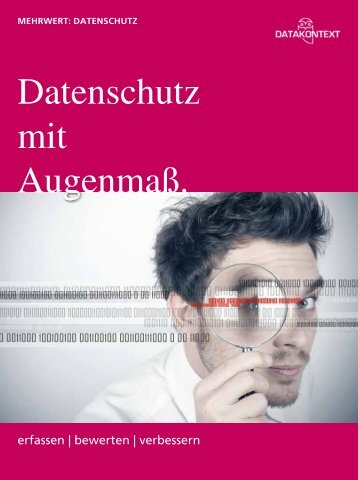 Prospekt Datenschutz mit Augenmaß - DATAKONTEXT