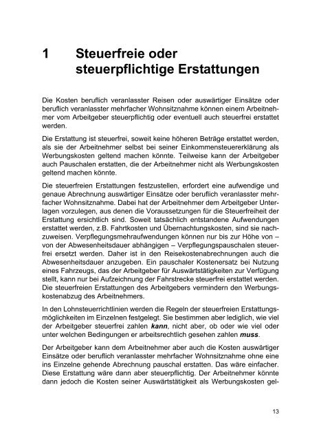 1 Steuerfreie oder steuerpflichtige Erstattungen - DATAKONTEXT