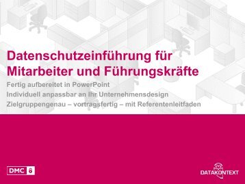 Datenschutzeinführung für Mitarbeiter und ... - DATAKONTEXT