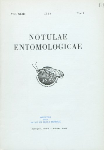 NOTULAE ENTOMOLOGICAE - Helda