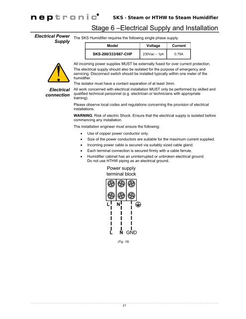 Steam or HTHW to Steam Humidifier SKS Series - Humidity Solutions