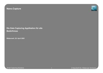 Nano.Capture - Nanosoft AG