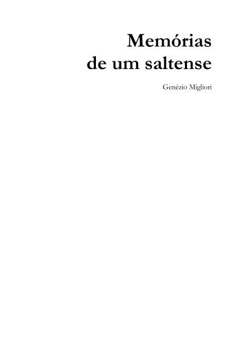 Livro Memórias de um saltense