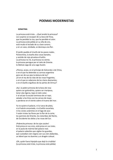 POEMAS MODERNISTAS