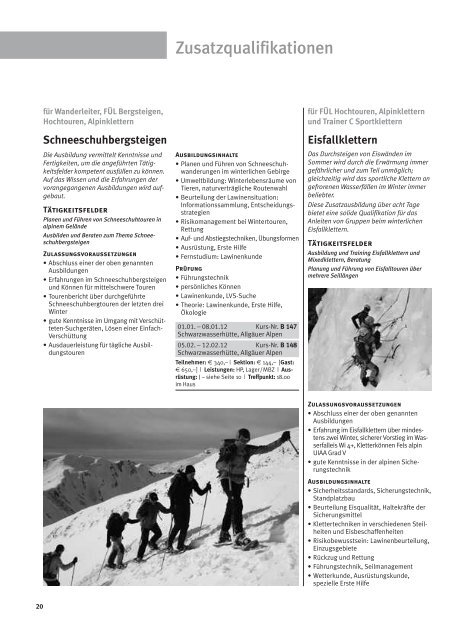 Ausbildungsprogramm - DAV Reutlingen