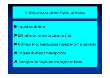 Antibioticoterapia das meningites bacterianas