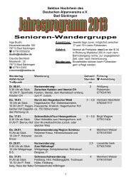 Senioren-Wandergruppe - DAV Hochrhein