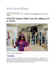 STEAM: Experts Make Case for Adding Arts to STEM