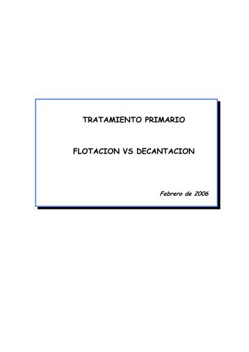 DIFERENCIAS ENTRE DECANTACION Y FLOTACION.pdf - tecexsa