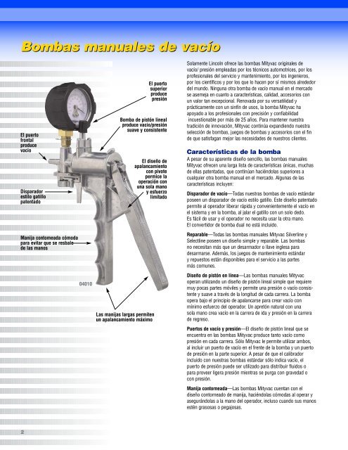 Bombas manuales de vacío - Lincoln Industrial