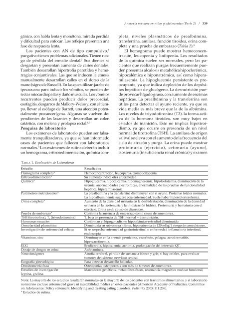 Anorexia nerviosa en niños y adolescentes ... - Maudsley Parents