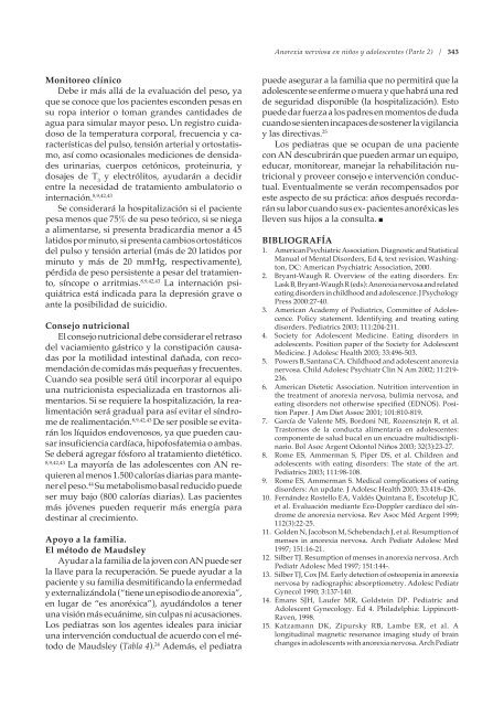 Anorexia nerviosa en niños y adolescentes ... - Maudsley Parents