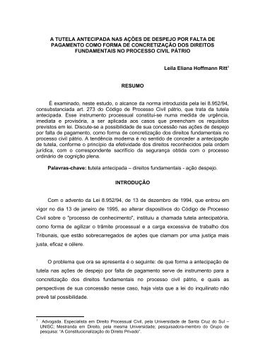 tutela antecipada nas ações de despejo - Sisnet Aduaneiras