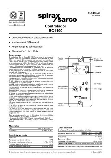 Controlador BC1100 - Spirax Sarco