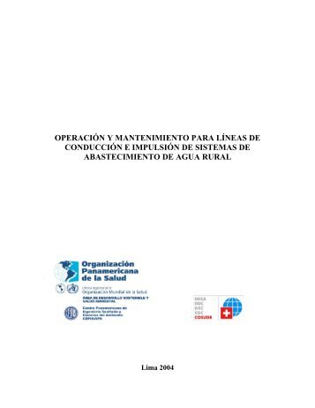 operación y mantenimiento para líneas de conducción e impulsión ...