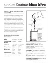 Concentrador de Líquido de Purga - Lakos