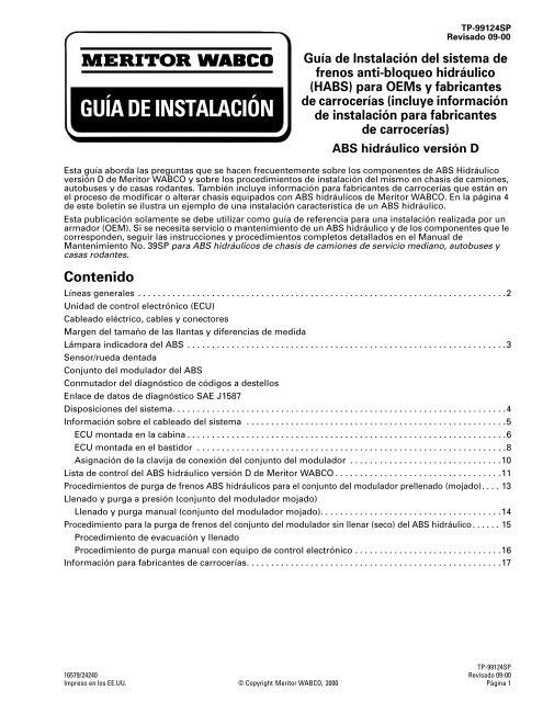 Tp Meritor TP-99124SP - Meritor WABCO
