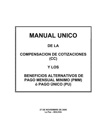 Manual Unico de Compensaciones - senasir