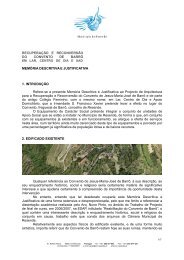 RECUPERAÇÃO E RECONVERSÃO DO CONVENTO DE BARRÔ ...