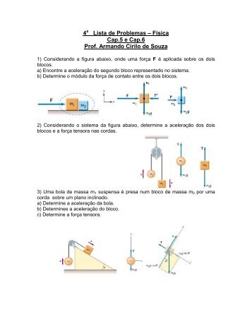 4ª Lista de Problemas - Física - UEMS